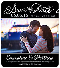 "Fancy Script" Save the Date Card